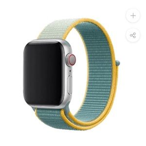 Apple watch band blue and yellow trim 44 mm s/m